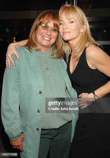 Penny Marshall and Rebecca De Mornay during Visa, Rebecca De Mornay and Alan Finkelstein Host Cocktail Reception For FINCA - April 11, 2006 at Bridge...