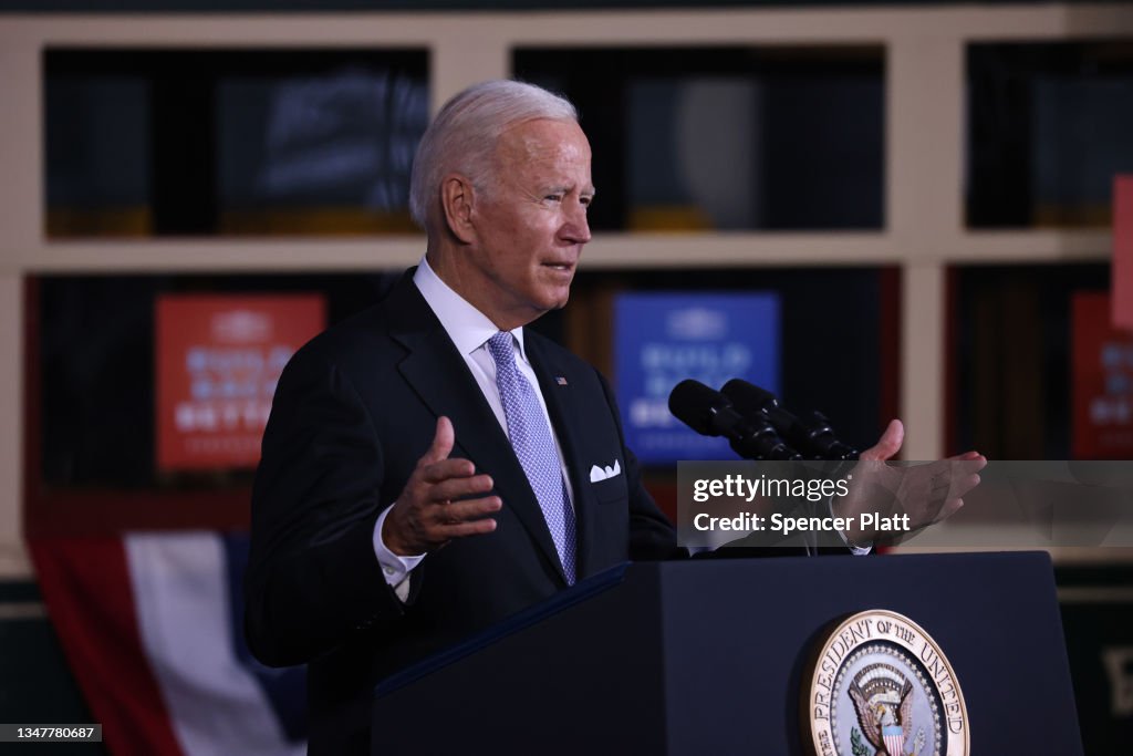 President Biden Speaks At Electric City Trolley Museum In Scranton, Pennsylvania