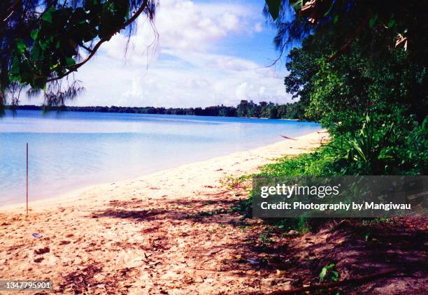 tropical lagoon paradise - conflict islands stock pictures, royalty-free photos & images