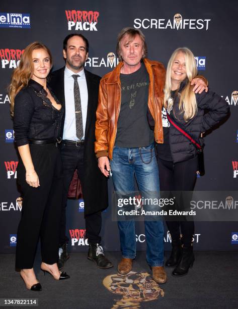 Kelli Garner, Vincent Grashaw, Jake Weber and Korri Culbertson attend the 2021 Screamfest Horror Film Festival screening of "What Josiah Saw" at the...