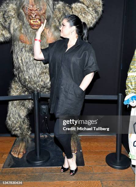 Jodi Lyn O'Keefe attends the opening of Rich Correll's "Icons Of Darkness" VIP celebration on October 20, 2021 in Hollywood, California.