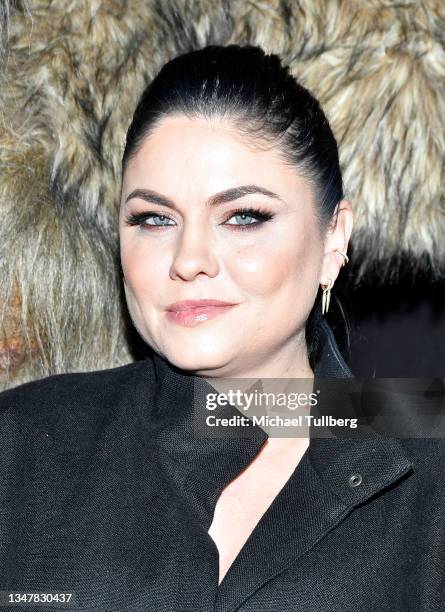 Jodi Lyn O'Keefe attends the opening of Rich Correll's "Icons Of Darkness" VIP celebration on October 20, 2021 in Hollywood, California.