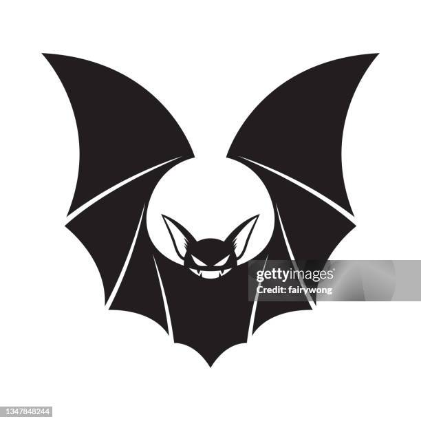 bat icon - spider bite stock illustrations