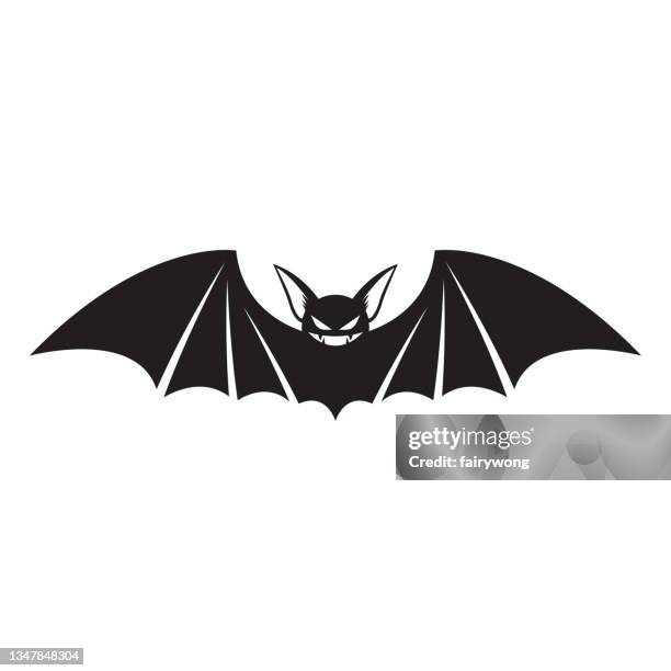 bat icon - spider bite stock illustrations