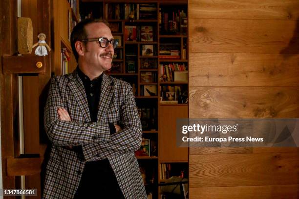 The actor and comedian Joaquin Reyes poses at his home during an interview with Europa Press, on 21 October, 2021 in Madrid, Spain.