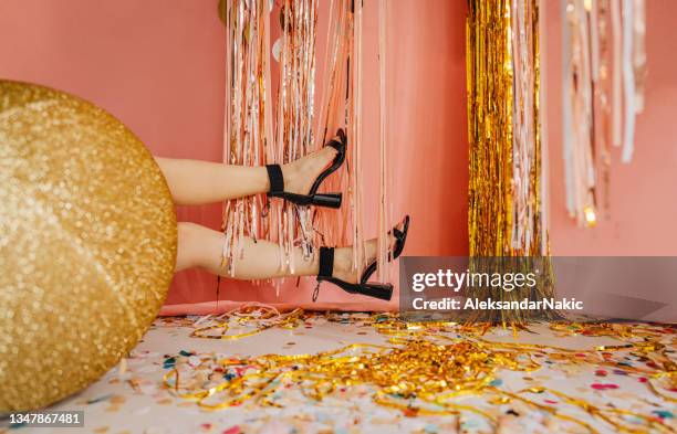 party girl - gray shoe stock pictures, royalty-free photos & images