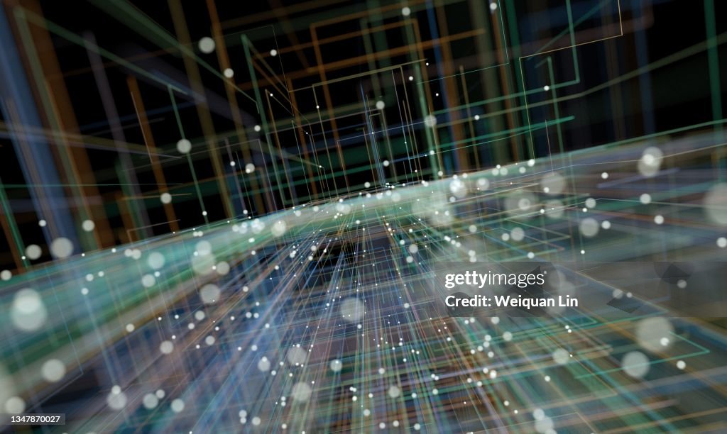 Technology Lines And Particles High-Res Stock Photo - Getty Images