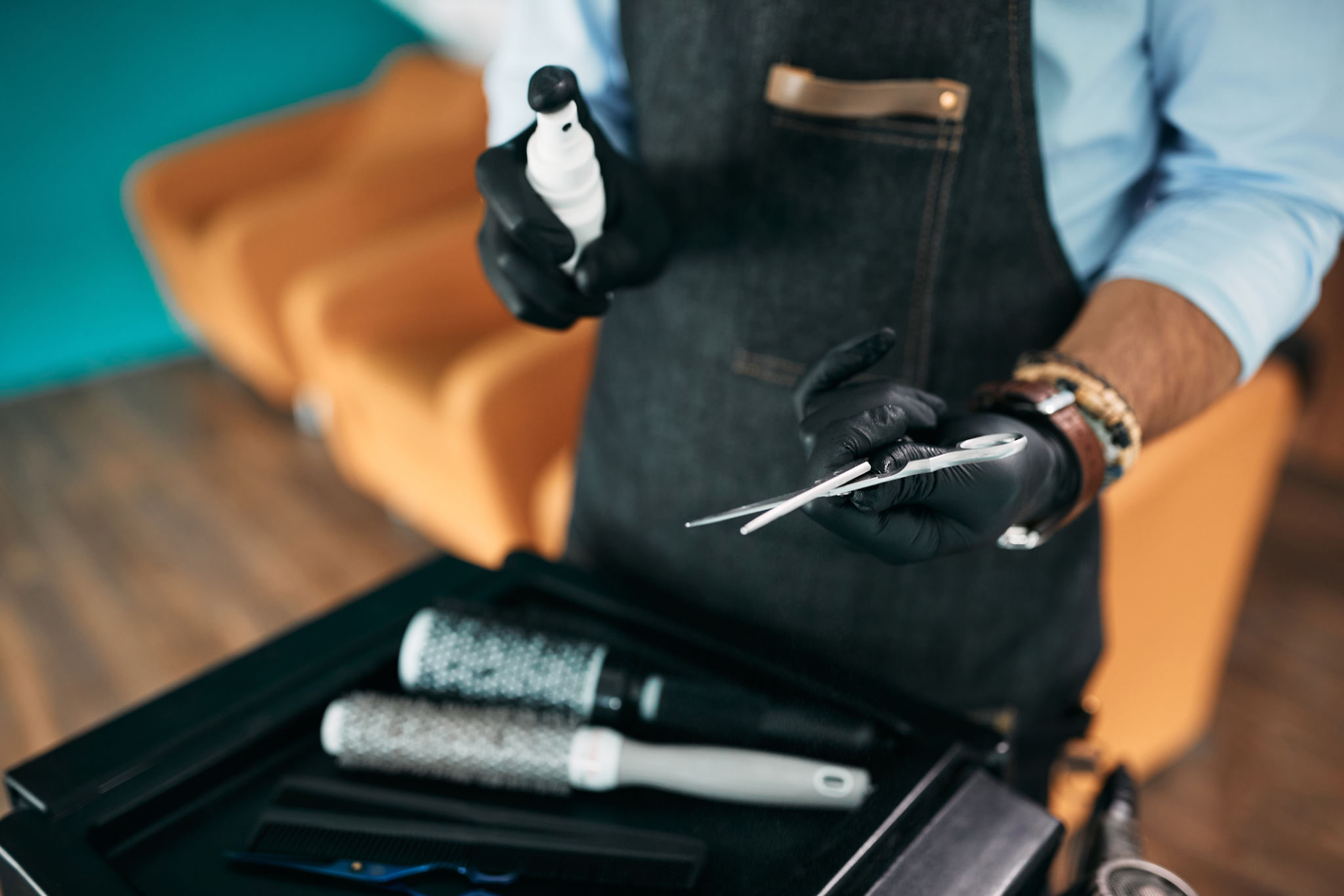 clean haircut tools
