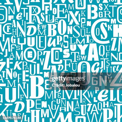 Repeat Pattern Alphabet Lettering Seamless Alphabet Lettering Pattern High-Res Vector Graphic - Getty Images