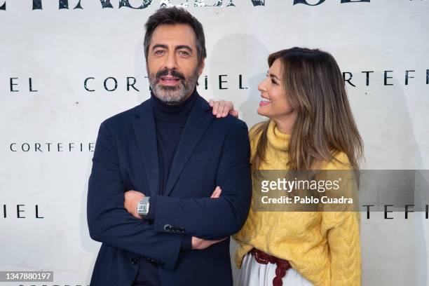 Nuria Roca and Juan del Val present Cortefiel new campaign on October 21, 2021 in Madrid, Spain.