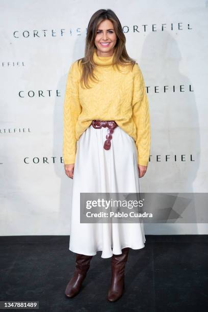 Nuria Roca presents Cortefiel new campaign on October 21, 2021 in Madrid, Spain.