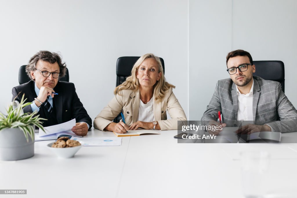 Interviewers Interviewers At A Job Interview High-Res Stock Photo - Getty Images
