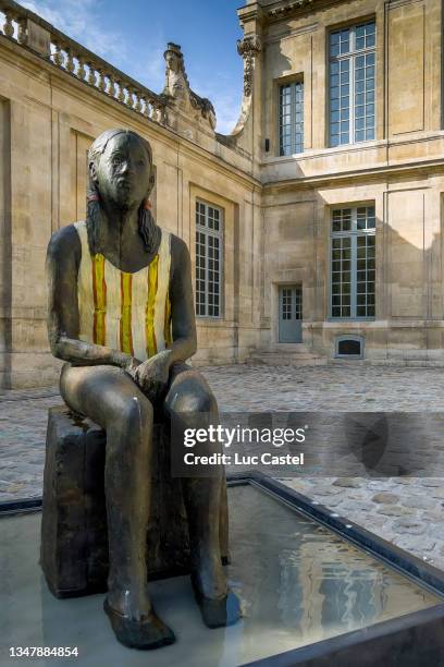 Illustration view of Work of Artist Claire Tabouret "Baigneuse assise" at Musee Picasso during the FIAC 2021 - International Contemporary Art Fair :...