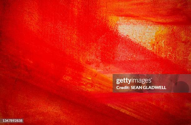 orange painting brushstrokes - artists canvas stock pictures, royalty-free photos & images
