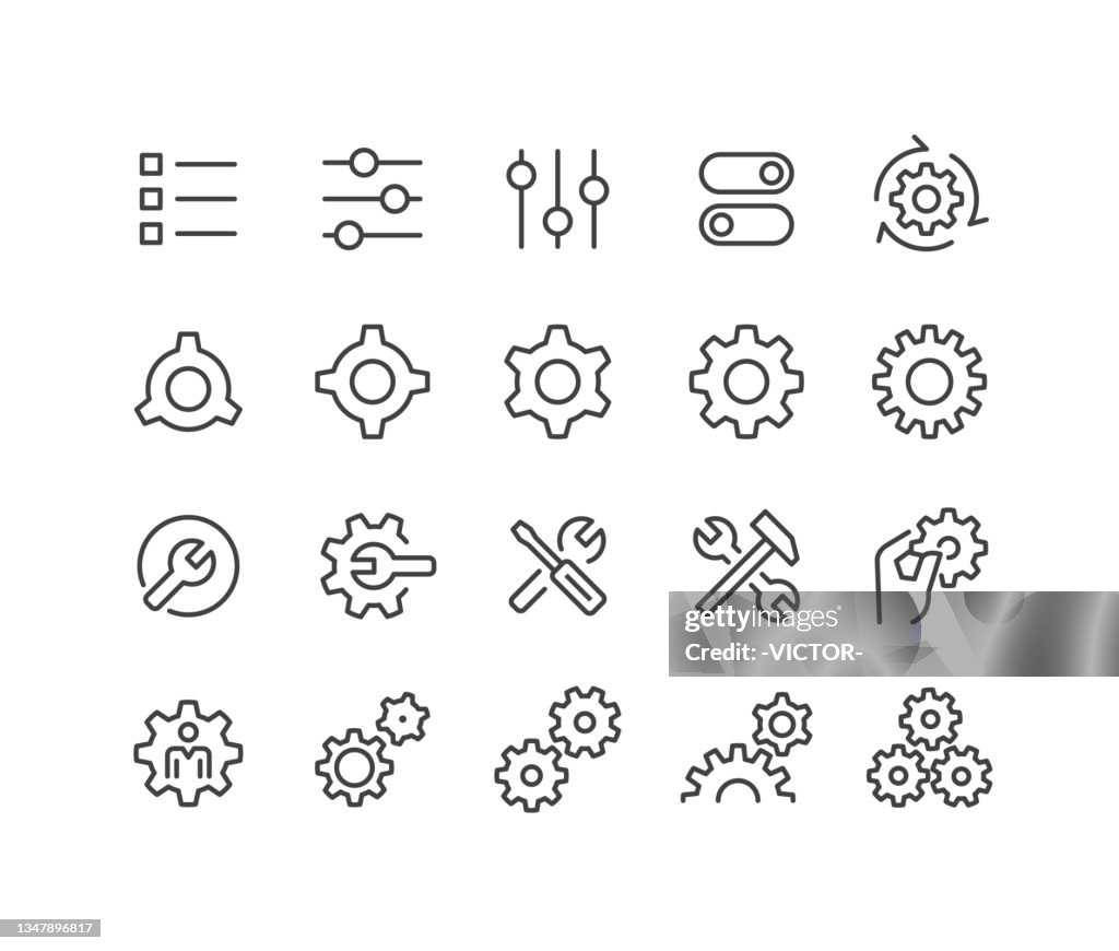 Settings Icons - Classic Line Series