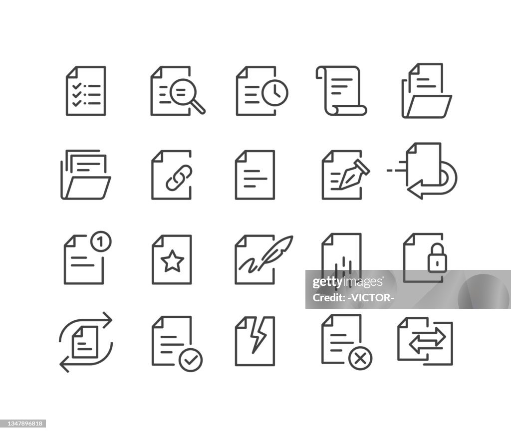 Document Icons - Classic Line Series