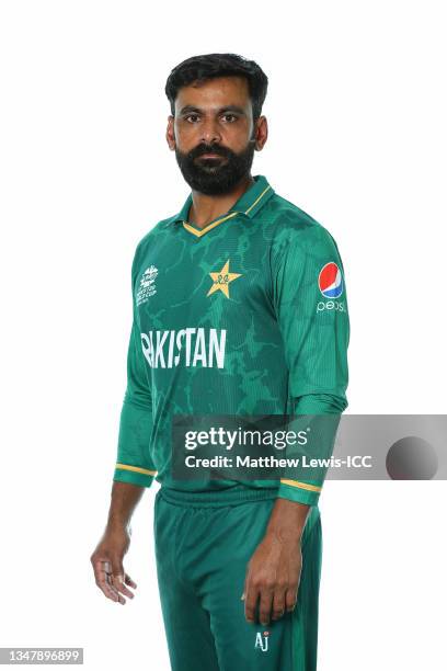 Mohammad Hafeez Of Pakistan Poses For A Headshot Prior To The ICC mohammad-hafeez-of-pakistan-poses-for-a-headshot-prior-to-the-icc