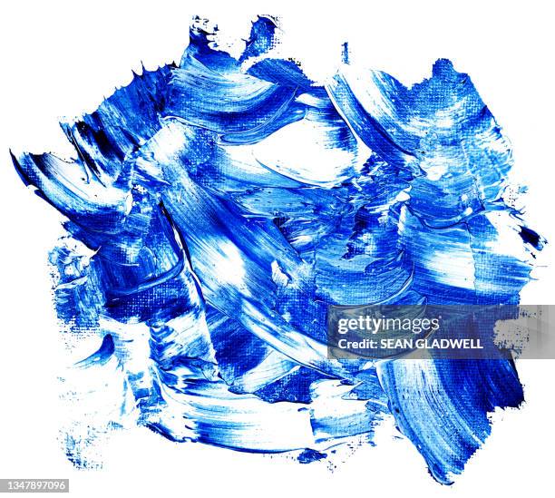 blue oil paint - oil paint stock pictures, royalty-free photos & images