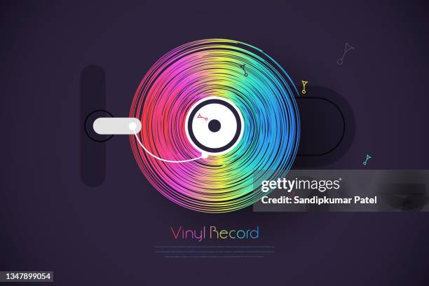 retro vinyl music poster clip art - obsolete icon stock illustrations