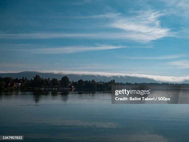 scenic view of lake against sky,tata,hungary - tata hungary stock pictures, royalty-free photos & images