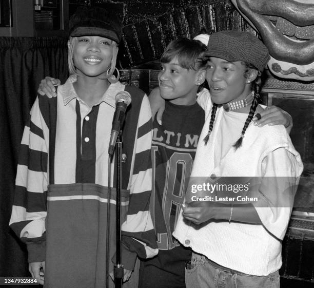 American singer, songwriter, actress, author, and executive producer Tionne "T-Boz" Watkins, American rapper and singer Lisa "Left Eye" Lopes and...