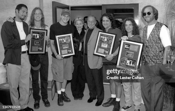 American singer Kevin Martin, American guitarist Peter Klett, American bassist Bardi Martin and American drummer Scott Mercado, of the American rock...