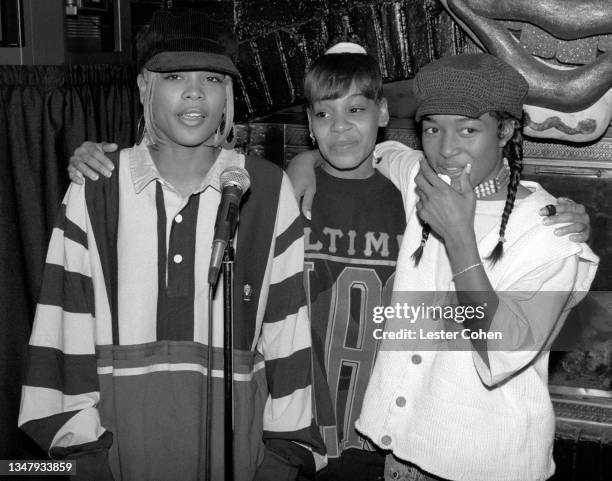 American singer, songwriter, actress, author, and executive producer Tionne "T-Boz" Watkins, American rapper and singer Lisa "Left Eye" Lopes and...