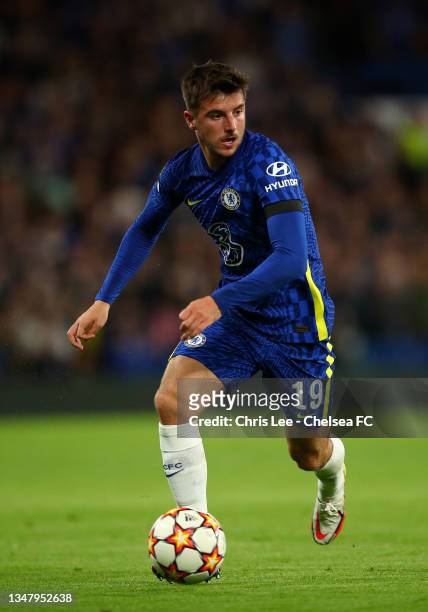 Mason Mount of Chelsea in action during the UEFA Champions League group H match between Chelsea FC and Malmo FF at Stamford Bridge on October 20,...