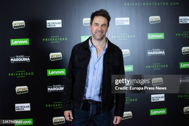 The actor Oriol Tarazona poses at the photocall of Privacy, at the Teatro Marquina in Madrid, on 21 October, 2021 in Madrid, Spain. The play is...