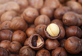 Macadamia nuts  background