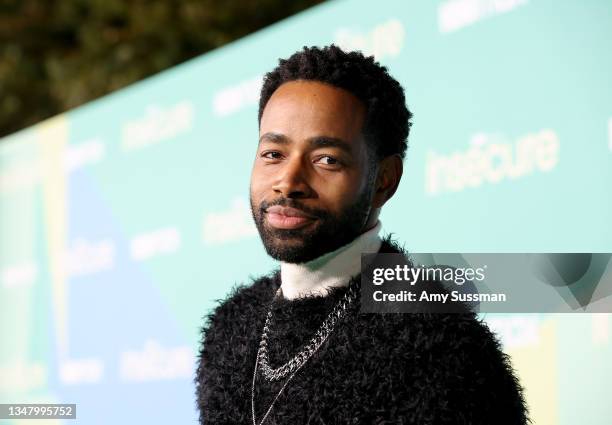 Jay Ellis attends HBO's final season premiere of "Insecure" at Kenneth Hahn Park on October 21, 2021 in Los Angeles, California.