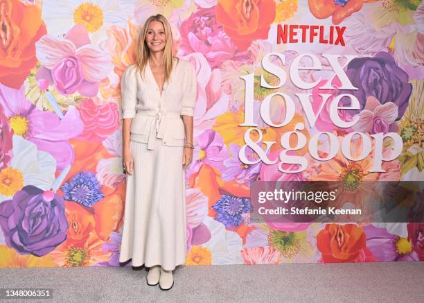 Gwyneth Paltrow attends “Sex, Love & goop” special screening hosted by Gwyneth Paltrow on October 21, 2021 in Los Angeles, California.