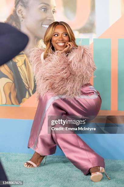 Yvonne Orji arrives at HBO's final season premiere of 'Insecure' on October 21, 2021 in Los Angeles, California.