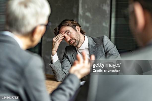 failure on a job interview in the office! - angry coworker stock pictures, royalty-free photos & images