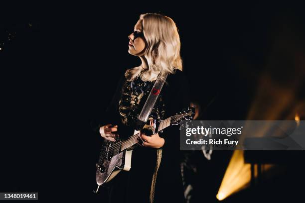 Phoebe Bridgers performs onstage at the Greek Theatre on October 21, 2021 in Los Angeles, California.