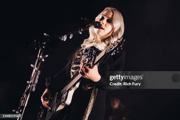 Phoebe Bridgers performs onstage at the Greek Theatre on October 21, 2021 in Los Angeles, California.