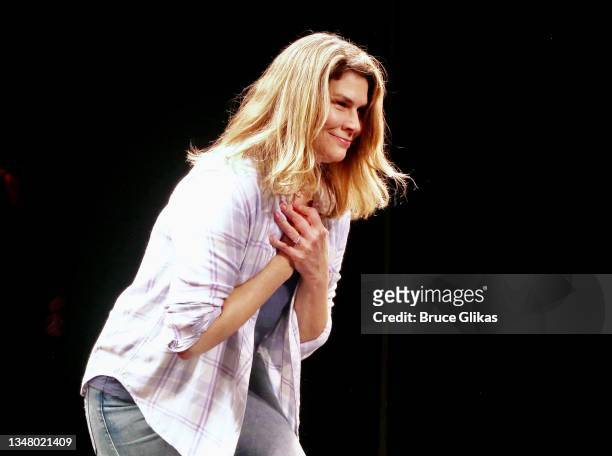 Heidi Blickenstaff during the re-opening night curtain call for the Alanis Morrisette musical "Jagged Little Pill" on Broadway at The Broadhurst...