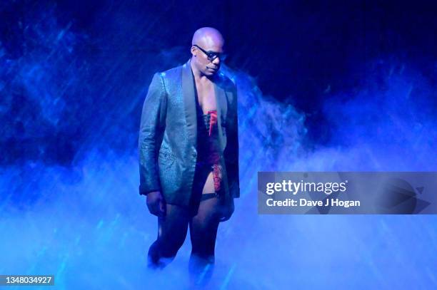 Ore Oduba plays Brad during the "Rocky Horror Show" at The Peacock Theatre on October 21, 2021 in London, England.