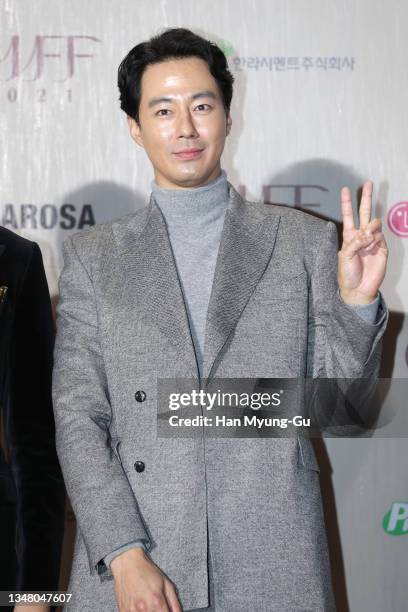 South Korean actor Zo In-Sung attends the opening ceremony of Gangneung International Film Festival 2021 at Gangneung Arts Center on October 22, 2021...
