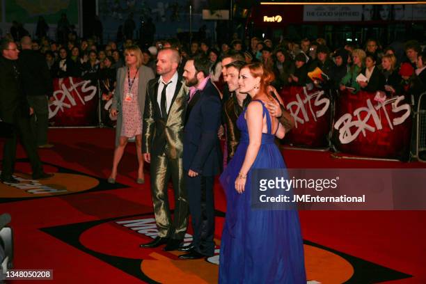 Scissor Sisters attend red carpet at the BRIT Awards 2007, Earls Court 1, London, 14th February 2007. L-R Randy Real, Babydaddy, Del Marquis, Jake...