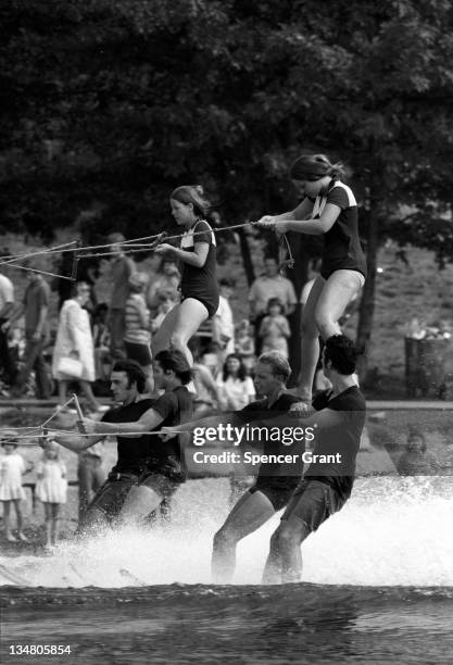 Watersking exhibition, Newton, Massachusetts, 1971.