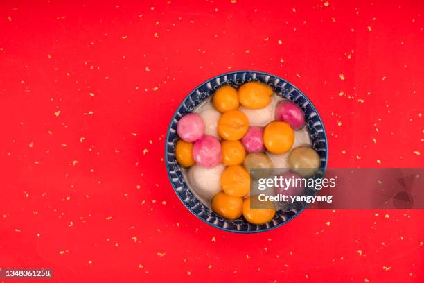 chinese traditional festival lantern festival delicacy glutinous rice balls - winter solstice 個照片及圖片檔