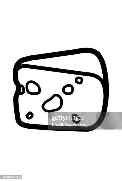 cheese icon vector illustration in monochrome color. - dairy factory stock illustrations