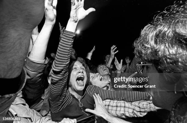 Screaming crowds at Alice Cooper concert, Boston Garden, Boston, Massachusetts, 1972.