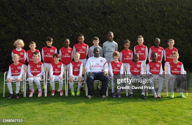 Bukayo Saka with the Arsenal Academy U10s at Arsenal Academy Hale End on March 11th, 2012 in London, England.