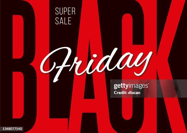 black friday design for advertising, banners, leaflets and flyers. - black friday sale stock illustrations