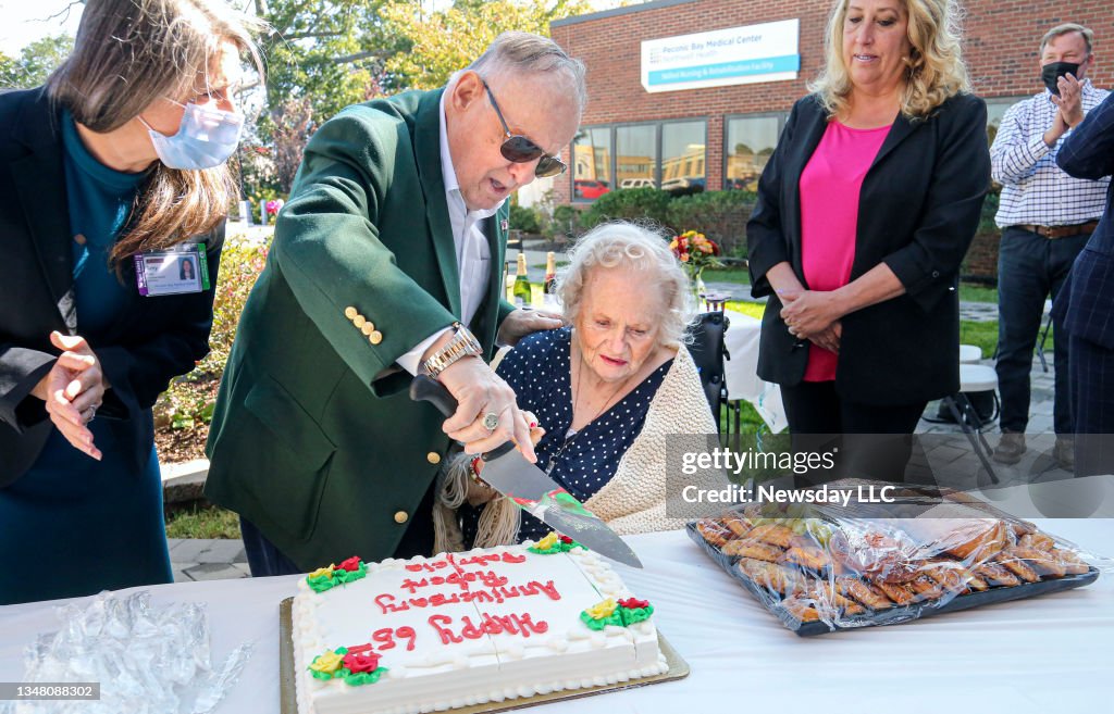 Husband and wife celebrate their 65th wedding anniversary on Long Island