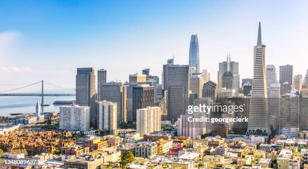 san francisco skyline - california cities foto e immagini stock
