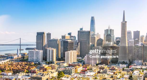 san francisco skyline - transamerica pyramid san francisco stock pictures, royalty-free photos & images