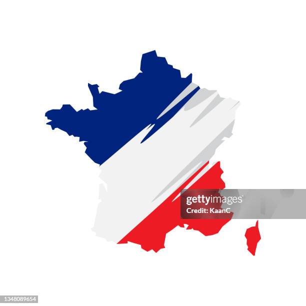 france map concept design. map concept for advertising, banners, leaflets and flyers. colored map. vector illustration. - france 幅插畫檔、美工圖案、卡通及圖標